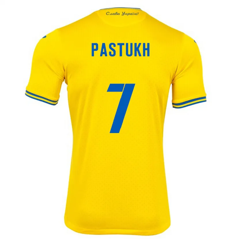 Danxen Kid Ukraine Yevgeniy Pastukh #7 Yellow Home Jersey 24-26 T-Shirt