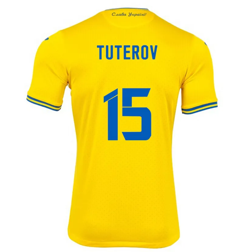 Danxen Kid Ukraine Timur Tuterov #15 Yellow Home Jersey 24-26 T-Shirt