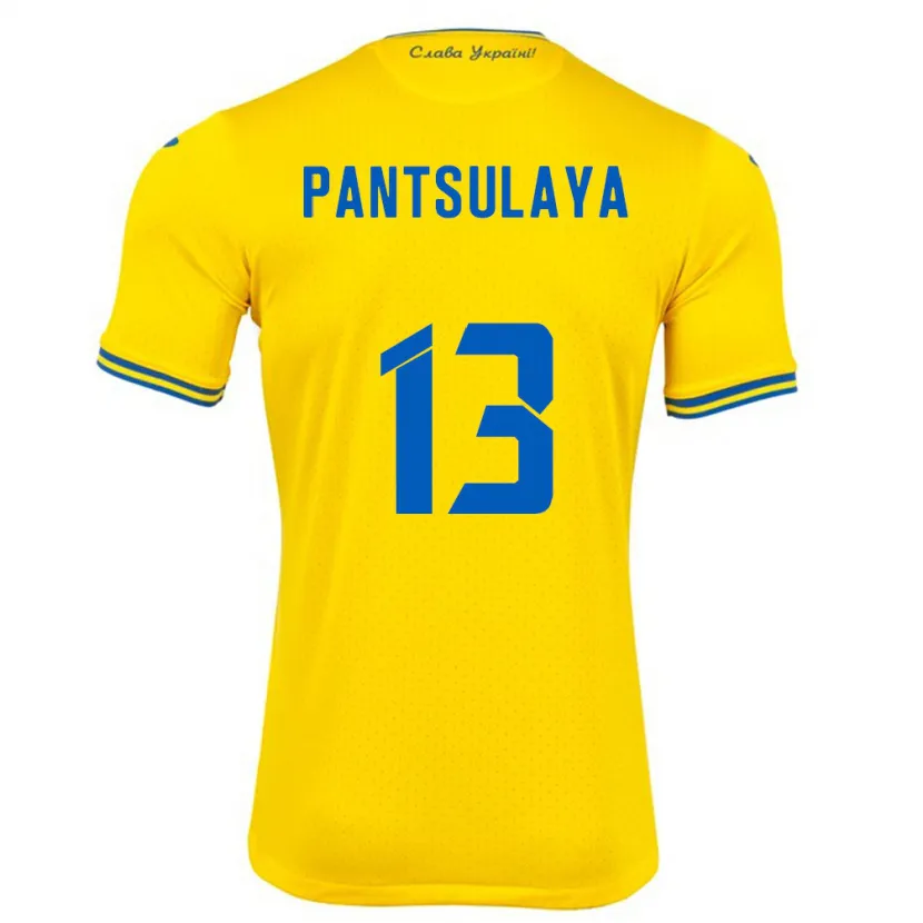 Danxen Kid Ukraine Natiya Pantsulaya #13 Yellow Home Jersey 24-26 T-Shirt