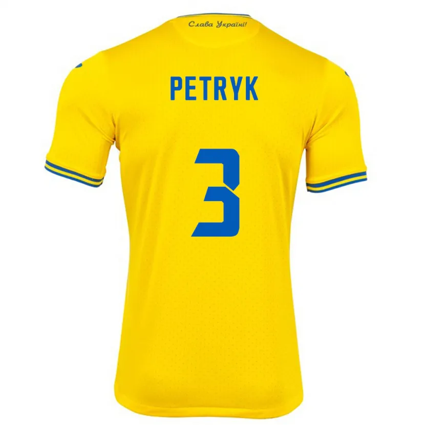 Danxen Kid Ukraine Anna Petryk #3 Yellow Home Jersey 24-26 T-Shirt