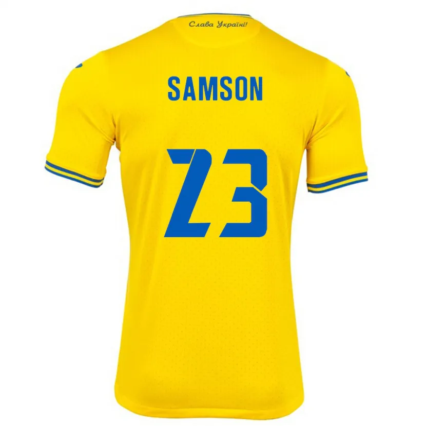 Danxen Kid Ukraine Kateryna Samson #23 Yellow Home Jersey 24-26 T-Shirt