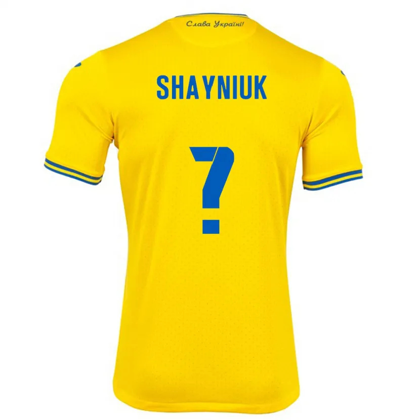 Danxen Kid Ukraine Marina Shayniuk #0 Yellow Home Jersey 24-26 T-Shirt