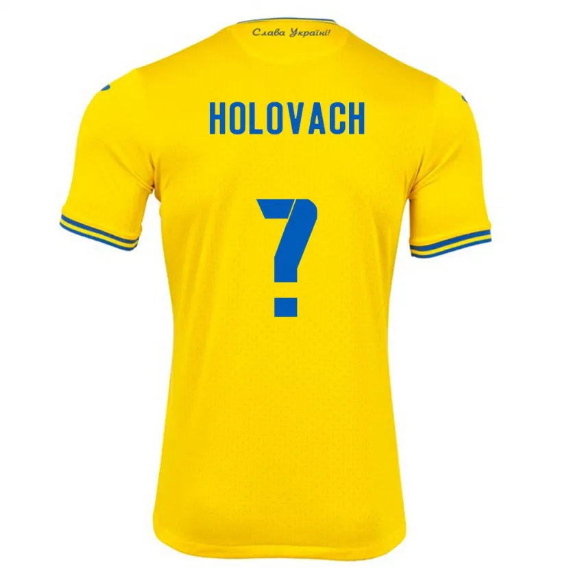 Danxen Kid Ukraine Viktoriya Holovach #0 Yellow Home Jersey 24-26 T-Shirt