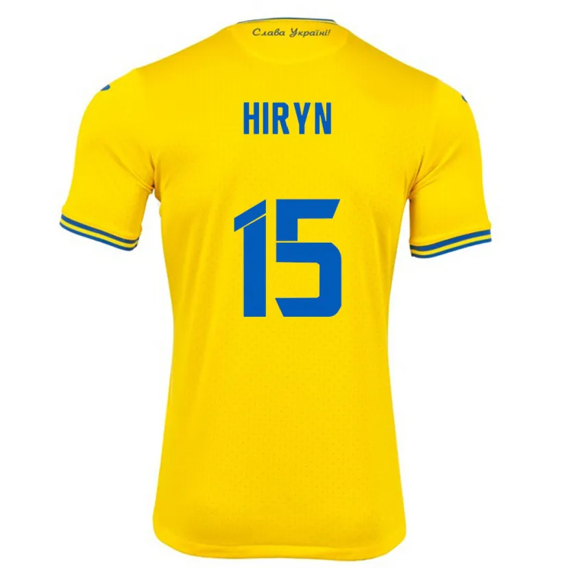 Danxen Kid Ukraine Viktoriya Hiryn #15 Yellow Home Jersey 24-26 T-Shirt