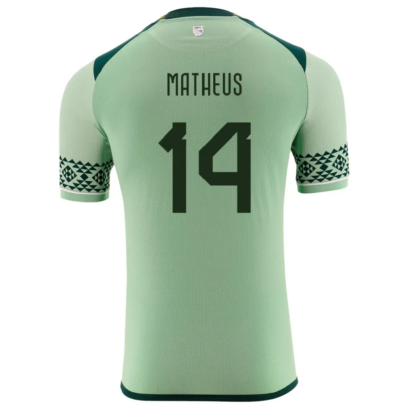 Danxen Kid Bolivia Robson Matheus #14 Light Green Home Jersey 24-26 T-Shirt