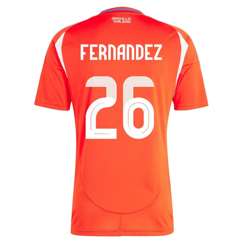 Danxen Kid Chile Nicolás Fernández #26 Red Home Jersey 24-26 T-Shirt