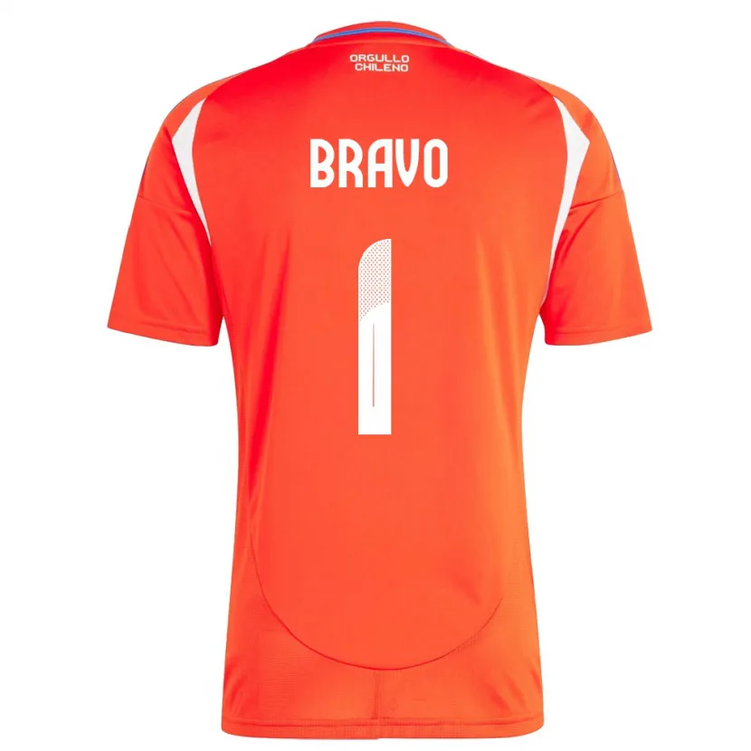 Danxen Kid Chile Claudio Bravo #1 Red Home Jersey 24-26 T-Shirt