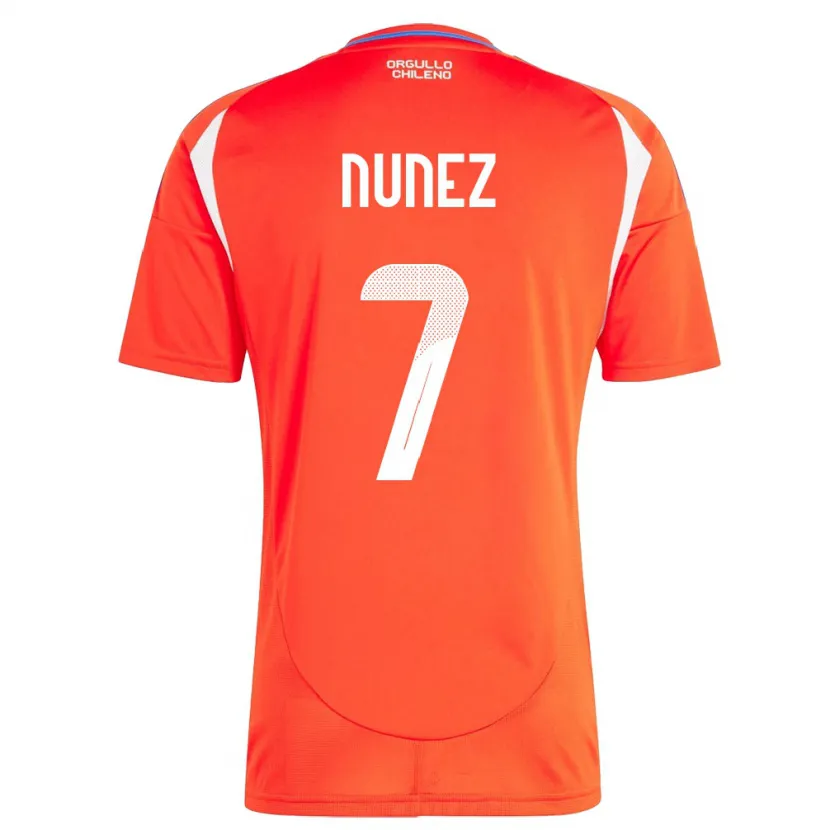 Danxen Kid Chile Marcelino Núñez #7 Red Home Jersey 24-26 T-Shirt