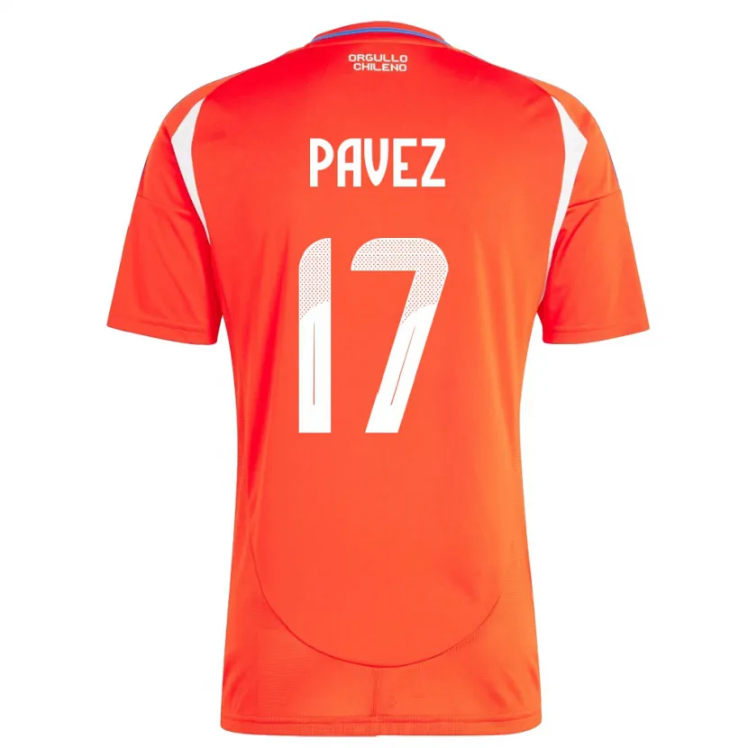 Danxen Kid Chile Esteban Pavez #17 Red Home Jersey 24-26 T-Shirt