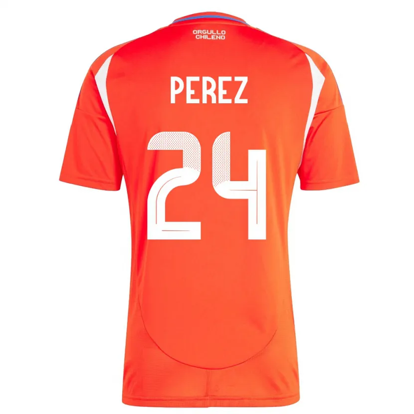 Danxen Kid Chile César Pérez #24 Red Home Jersey 24-26 T-Shirt