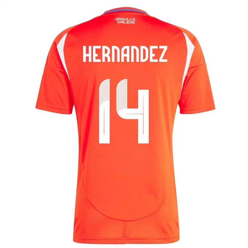 Danxen Kid Chile Leandro Hernández #14 Red Home Jersey 24-26 T-Shirt