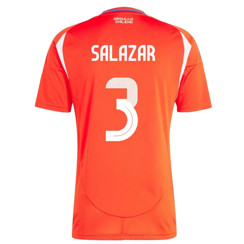 Danxen Kid Chile Yahir Salazar #3 Red Home Jersey 24-26 T-Shirt