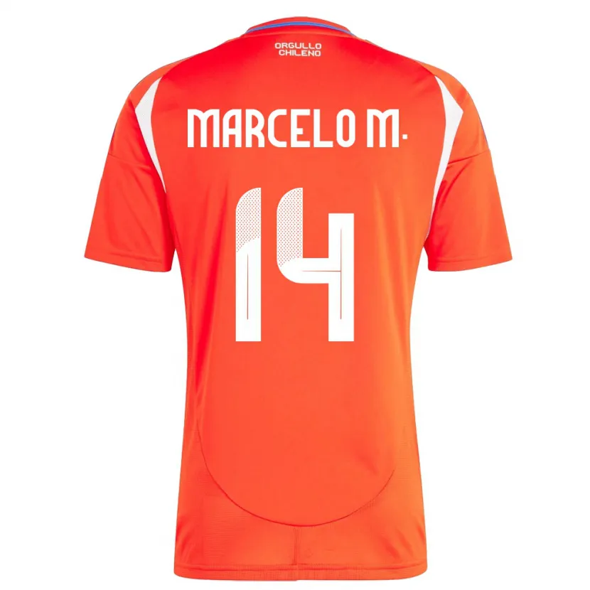 Danxen Kid Chile Marcelo Morales #14 Red Home Jersey 24-26 T-Shirt