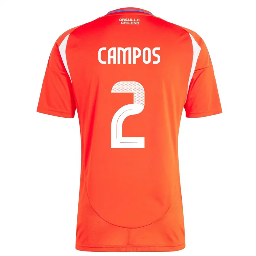 Danxen Kid Chile Víctor Campos #2 Red Home Jersey 24-26 T-Shirt