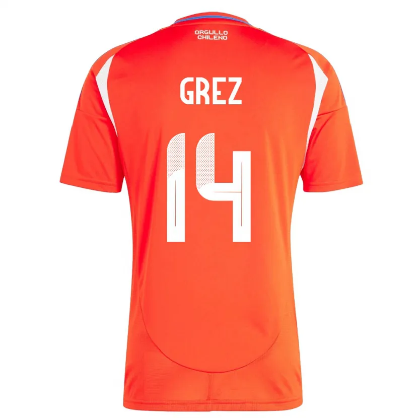 Danxen Kid Chile Javiera Grez #14 Red Home Jersey 24-26 T-Shirt