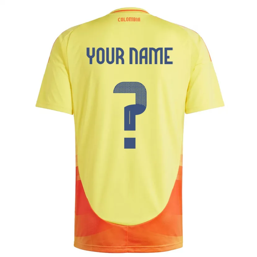 Danxen Kid Colombia Your Name #0 Yellow Home Jersey 24-26 T-Shirt