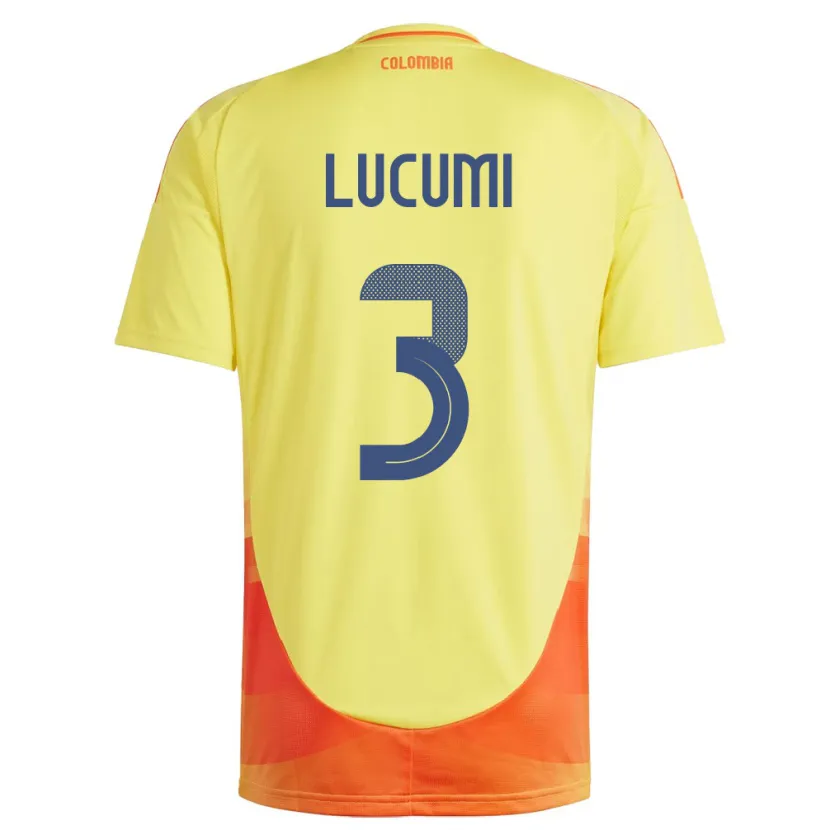 Danxen Kid Colombia Jhon Lucumí #3 Yellow Home Jersey 24-26 T-Shirt