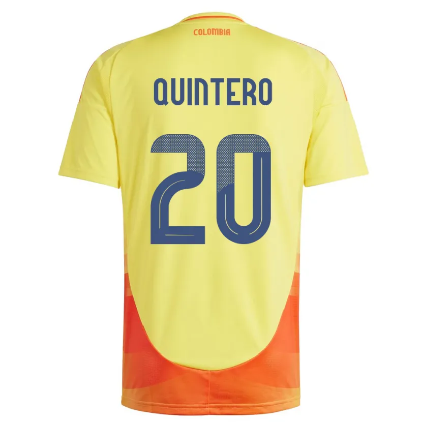 Danxen Kid Colombia Juan Fernando Quintero #20 Yellow Home Jersey 24-26 T-Shirt