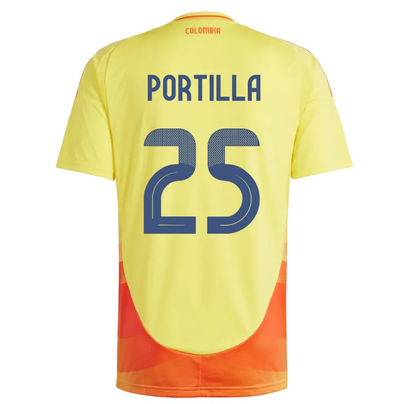 Danxen Kid Colombia Juan Portilla #25 Yellow Home Jersey 24-26 T-Shirt