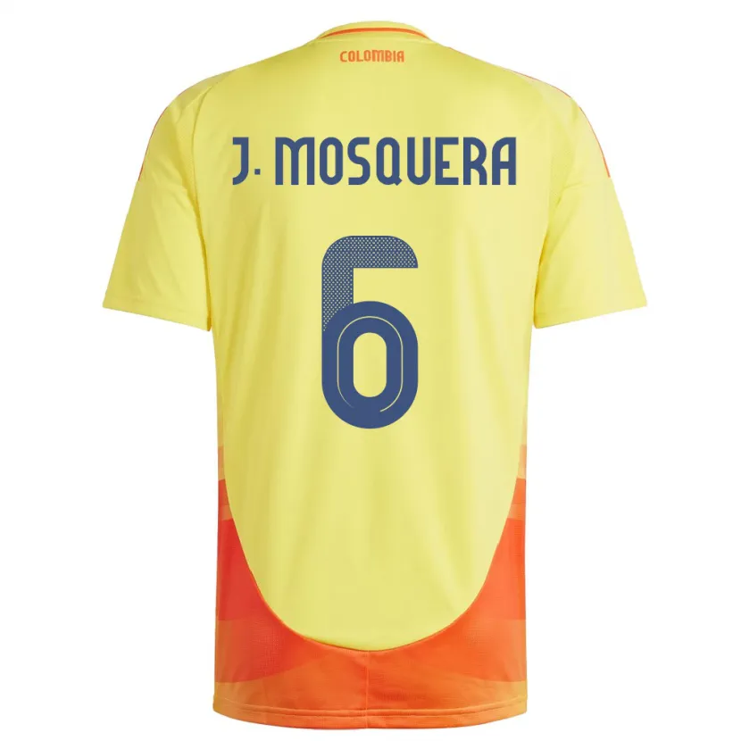 Danxen Kid Colombia Juan Mosquera #6 Yellow Home Jersey 24-26 T-Shirt