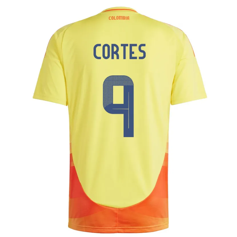 Danxen Kid Colombia Carlos Cortés #9 Yellow Home Jersey 24-26 T-Shirt