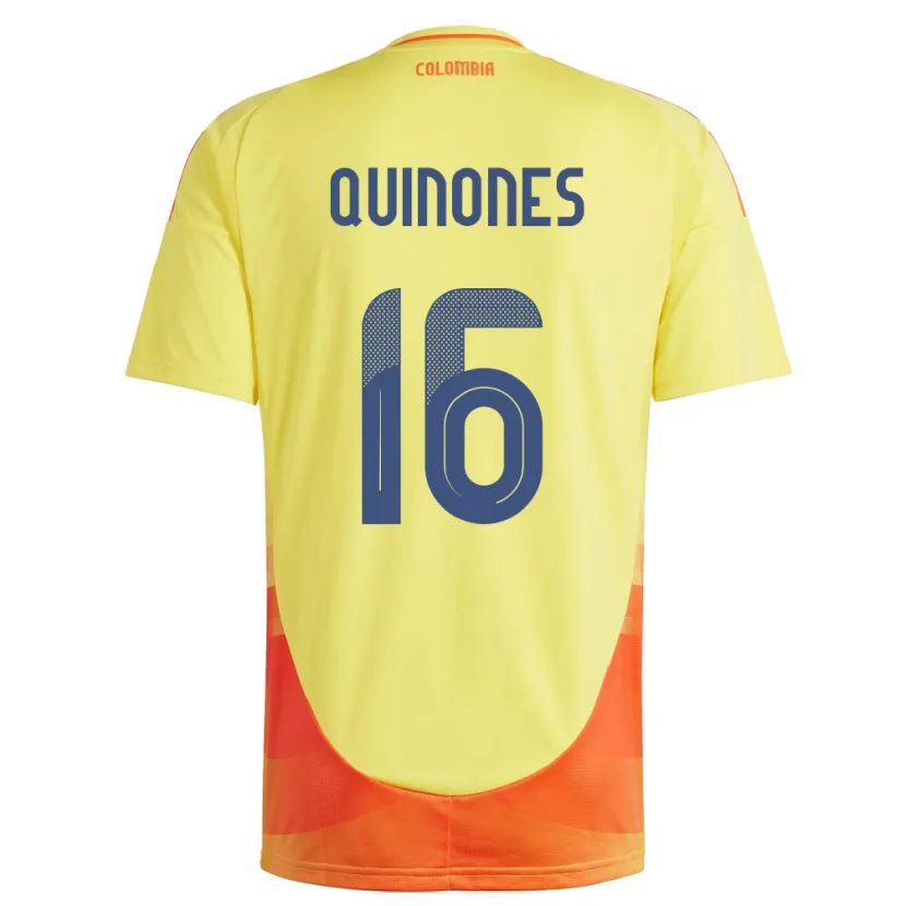 Danxen Kid Colombia Nelson Quiñónes #16 Yellow Home Jersey 24-26 T-Shirt