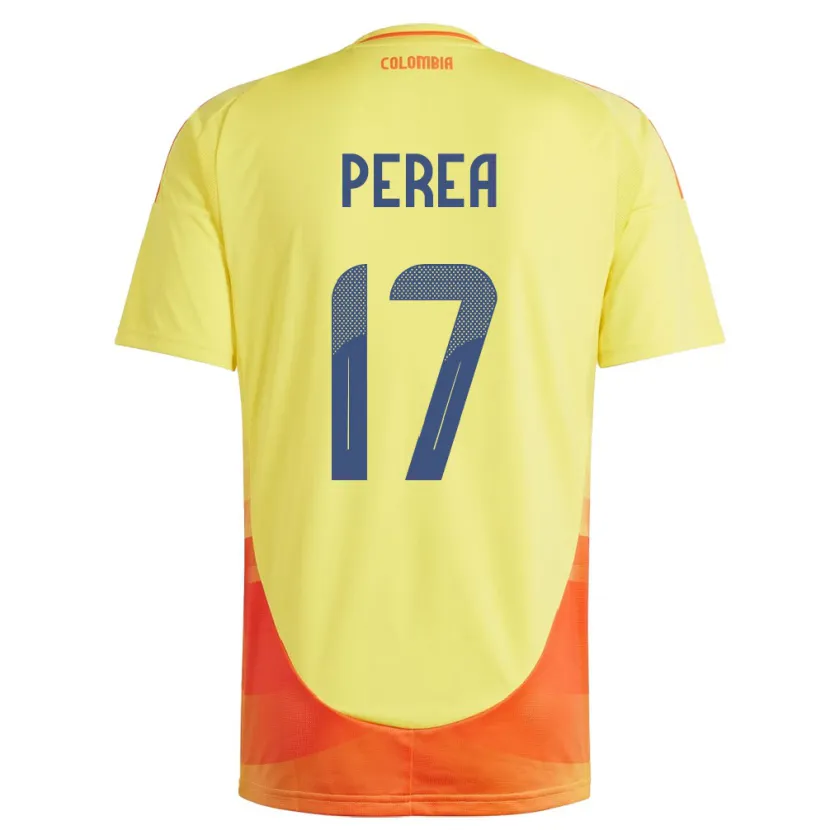 Danxen Kid Colombia Óscar Perea #17 Yellow Home Jersey 24-26 T-Shirt