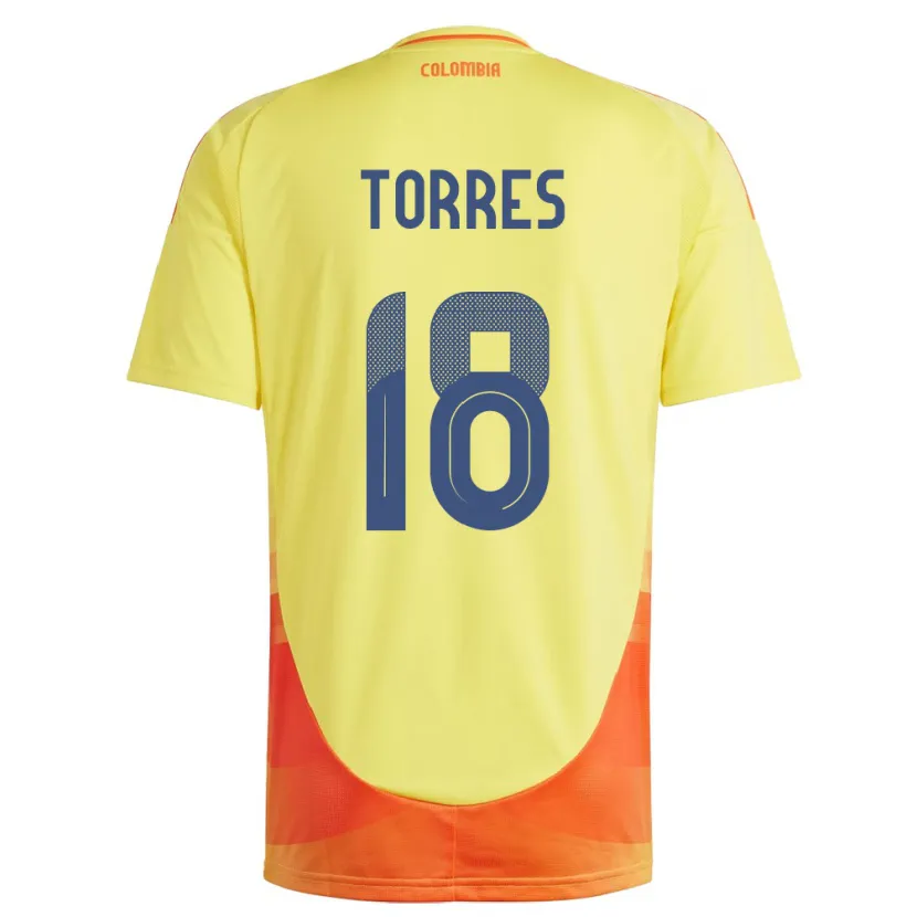 Danxen Kid Colombia Jhojan Torres #18 Yellow Home Jersey 24-26 T-Shirt