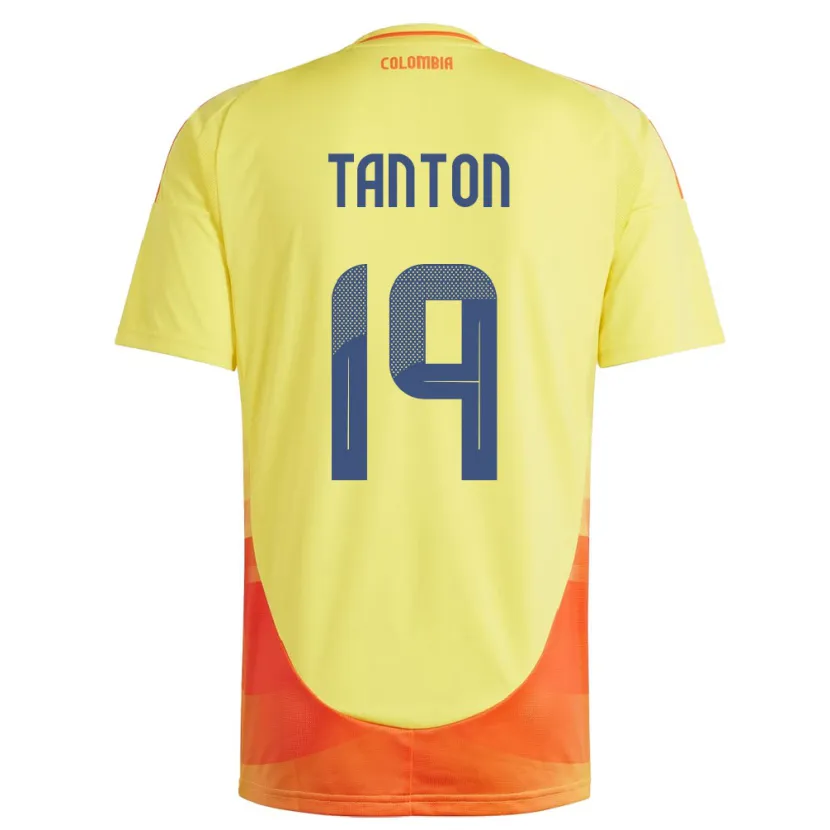 Danxen Kid Colombia Devan Tanton #19 Yellow Home Jersey 24-26 T-Shirt