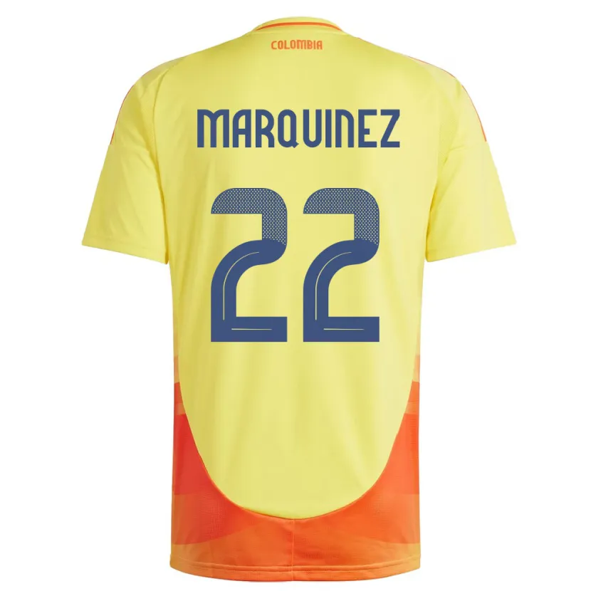 Danxen Kid Colombia Luis Marquinez #22 Yellow Home Jersey 24-26 T-Shirt