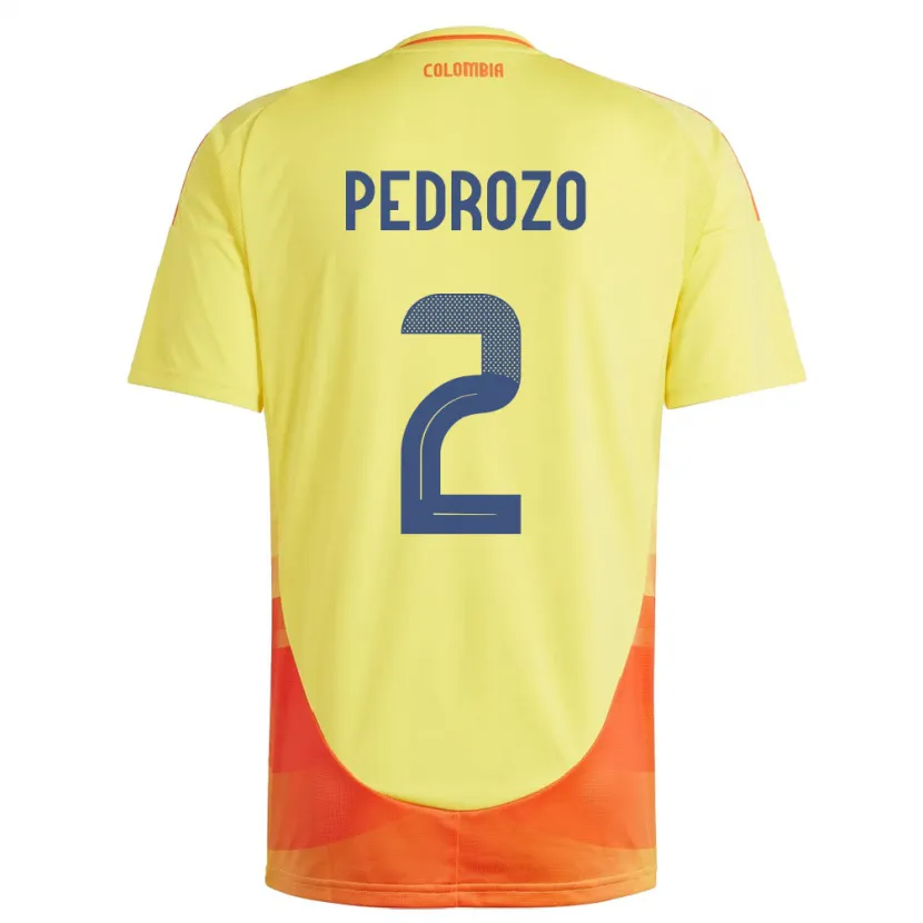 Danxen Kid Colombia Daniel Pedrozo #2 Yellow Home Jersey 24-26 T-Shirt