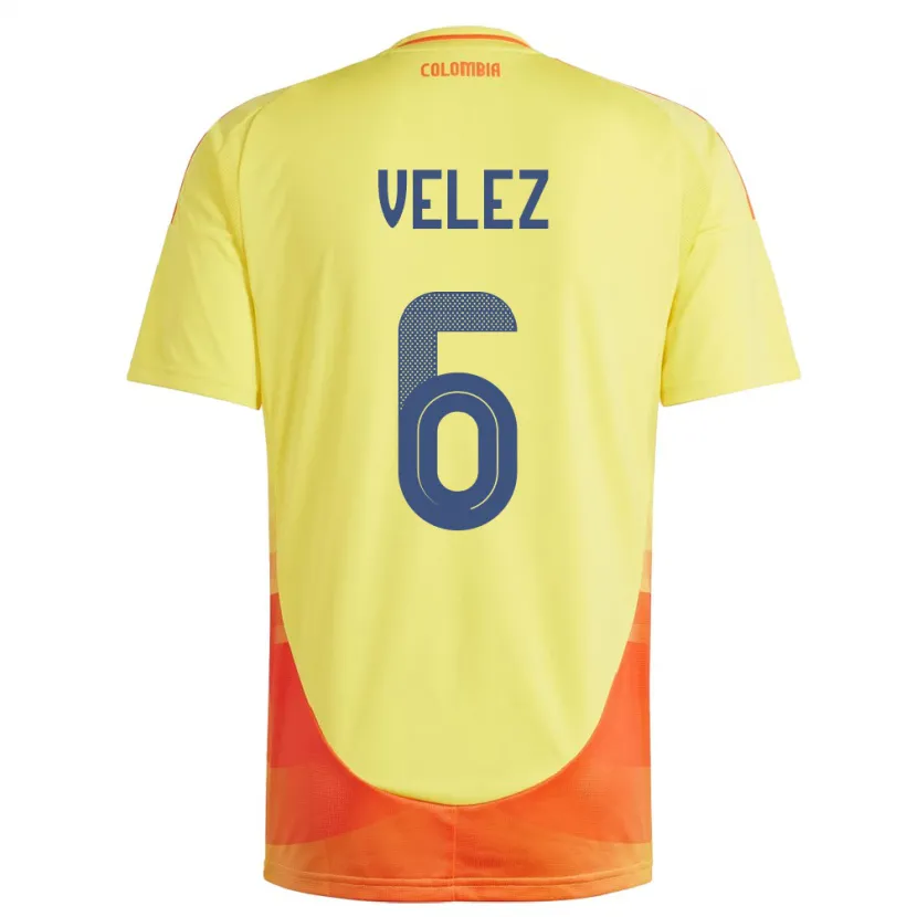 Danxen Kid Colombia Jhon Vélez #6 Yellow Home Jersey 24-26 T-Shirt