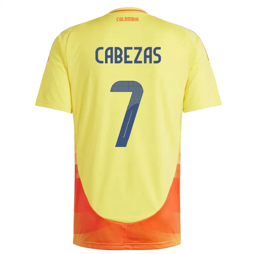 Danxen Kid Colombia Jorge Cabezas #7 Yellow Home Jersey 24-26 T-Shirt