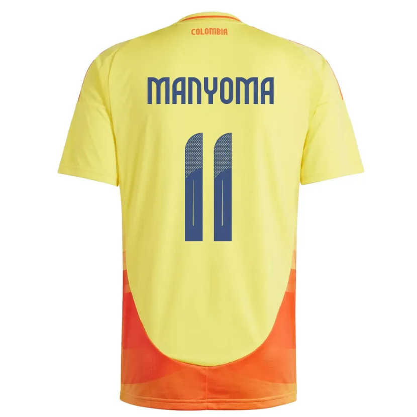 Danxen Kid Colombia Alexis Manyoma #11 Yellow Home Jersey 24-26 T-Shirt