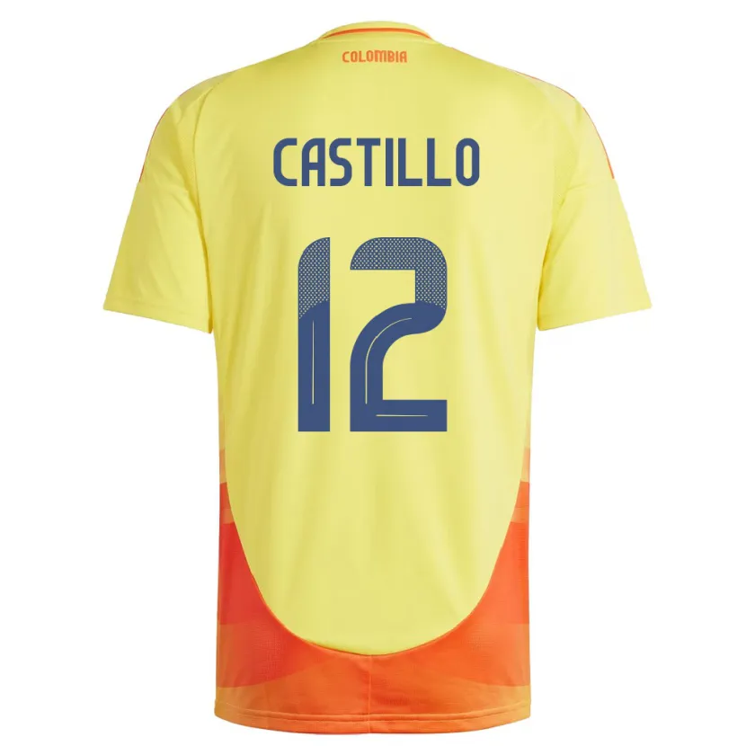 Danxen Kid Colombia Juan Castillo #12 Yellow Home Jersey 24-26 T-Shirt