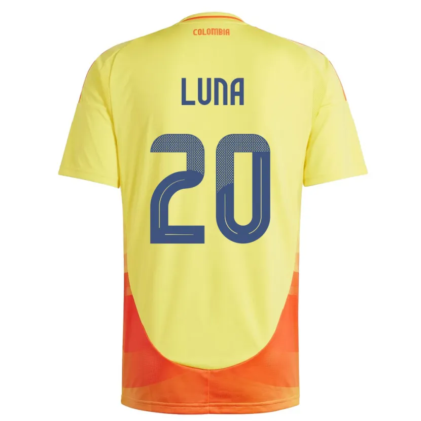 Danxen Kid Colombia Daniel Luna #20 Yellow Home Jersey 24-26 T-Shirt