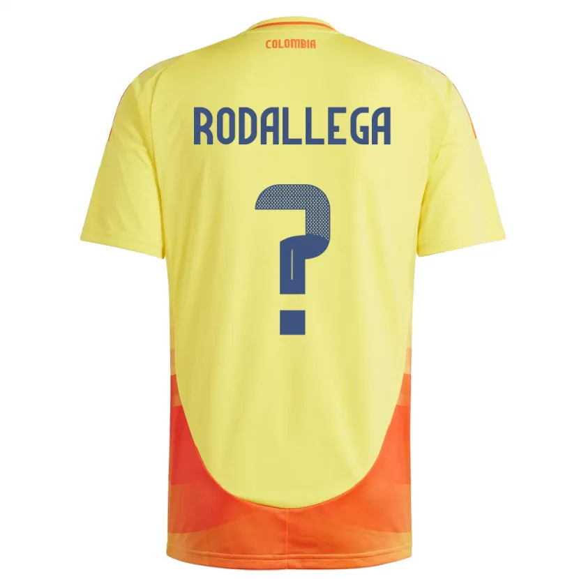 Danxen Kid Colombia Johan Rodallega #0 Yellow Home Jersey 24-26 T-Shirt