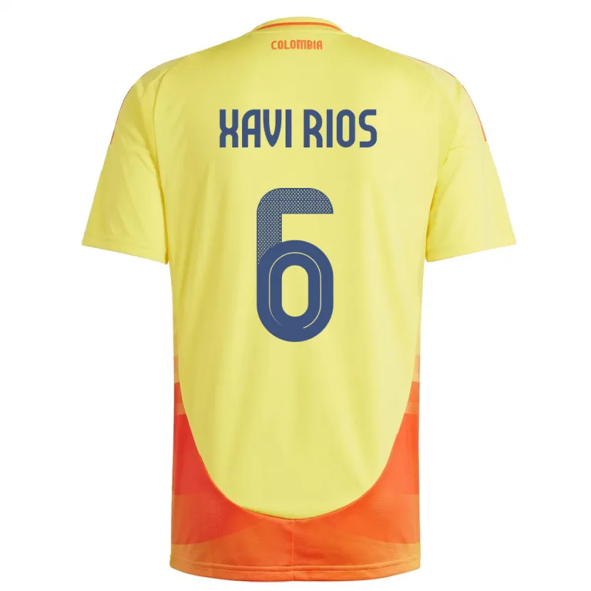 Danxen Kid Colombia Xavi Ríos #6 Yellow Home Jersey 24-26 T-Shirt