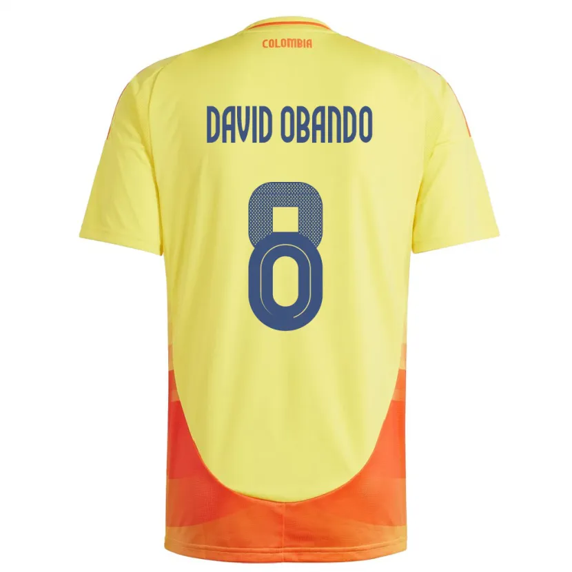 Danxen Kid Colombia Juan David Obando #8 Yellow Home Jersey 24-26 T-Shirt