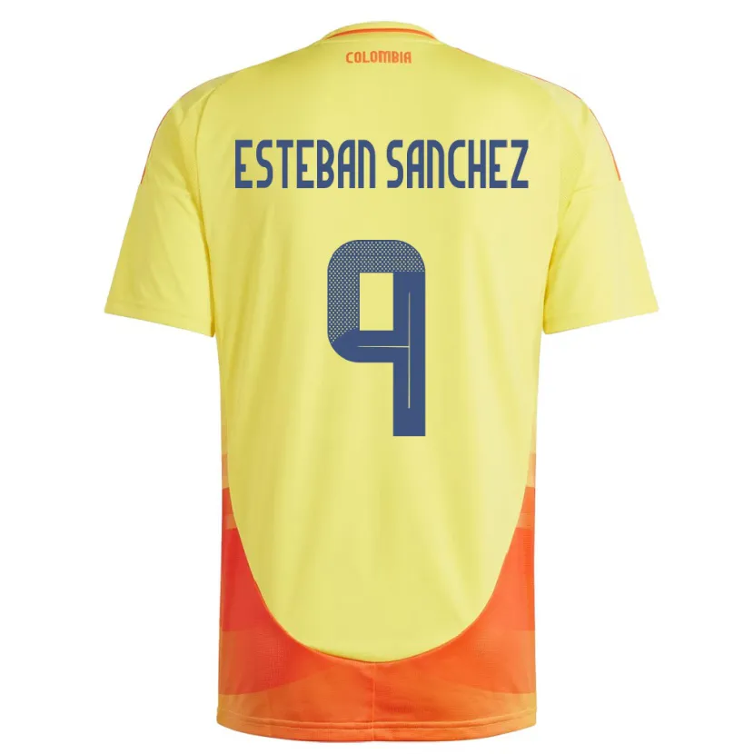 Danxen Kid Colombia Juan Esteban Sánchez #9 Yellow Home Jersey 24-26 T-Shirt