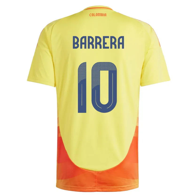 Danxen Kid Colombia Jordan Barrera #10 Yellow Home Jersey 24-26 T-Shirt