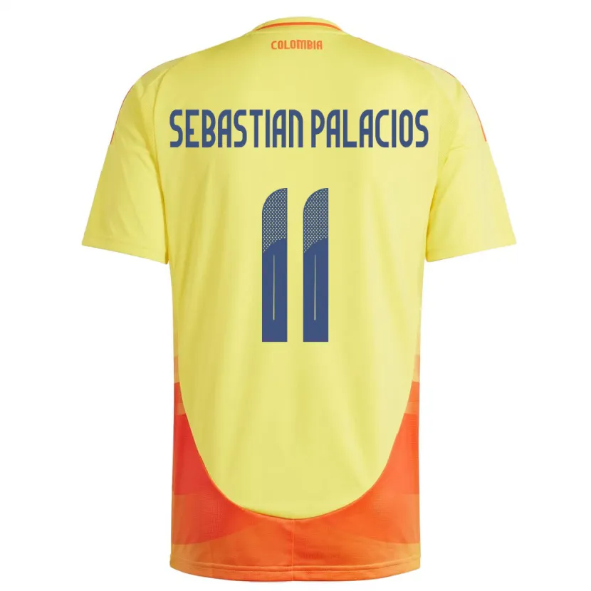 Danxen Kid Colombia Juan Sebastián Palacios #11 Yellow Home Jersey 24-26 T-Shirt