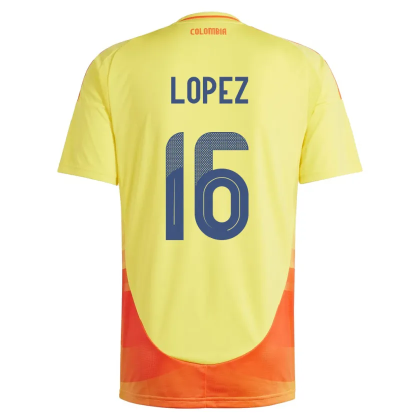 Danxen Kid Colombia William López #16 Yellow Home Jersey 24-26 T-Shirt