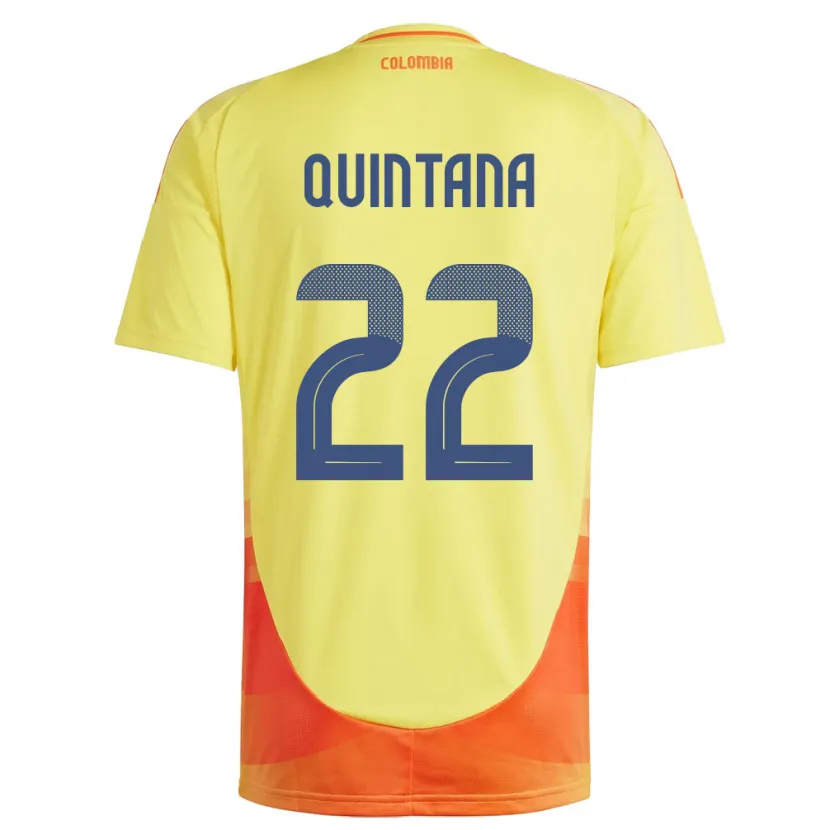 Danxen Kid Colombia Breiner Quintana #22 Yellow Home Jersey 24-26 T-Shirt