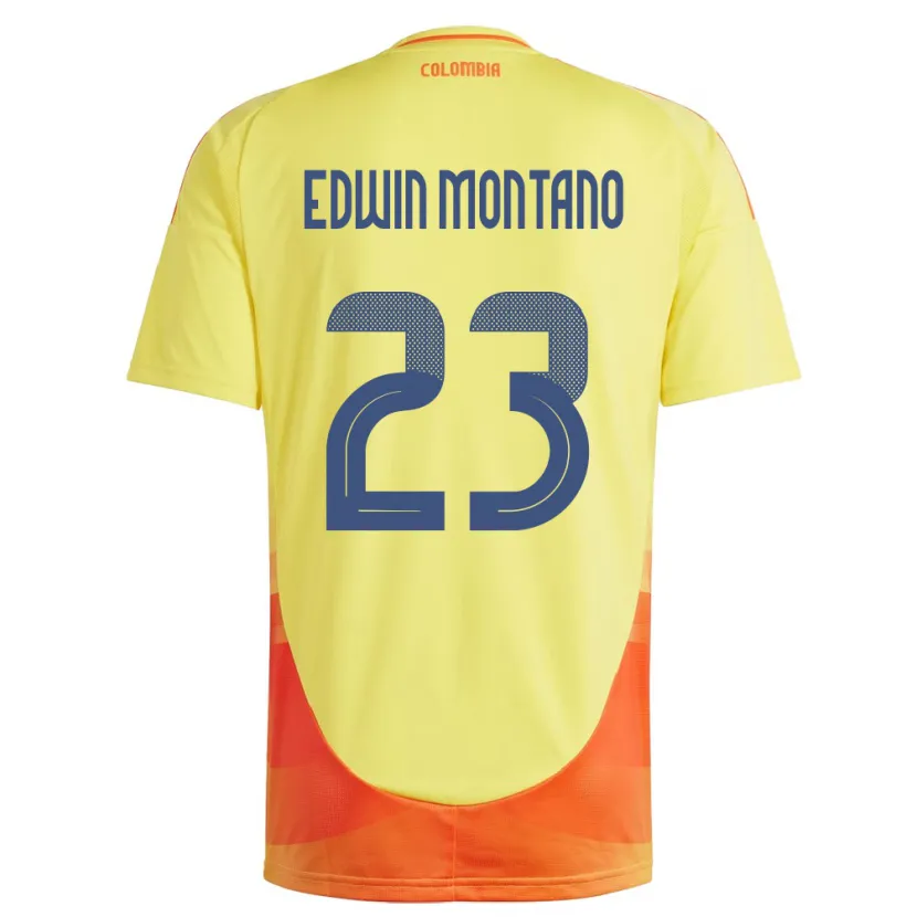 Danxen Kid Colombia John Edwin Montaño #23 Yellow Home Jersey 24-26 T-Shirt