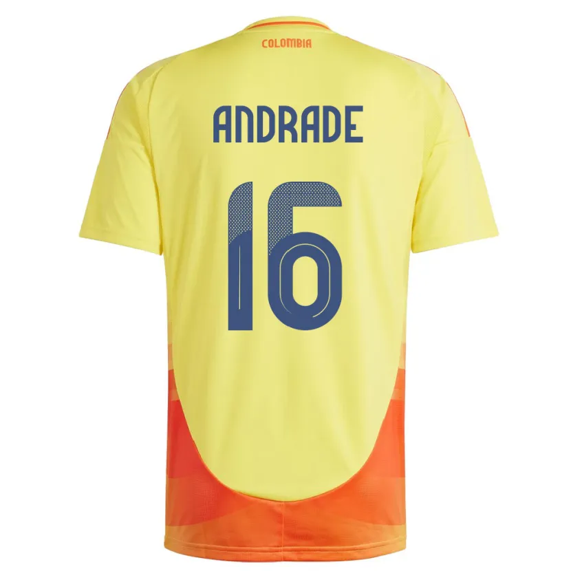 Danxen Kid Colombia Lady Andrade #16 Yellow Home Jersey 24-26 T-Shirt