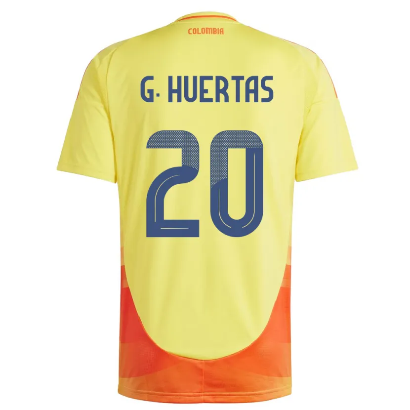 Danxen Kid Colombia Gabriela Huertas #20 Yellow Home Jersey 24-26 T-Shirt