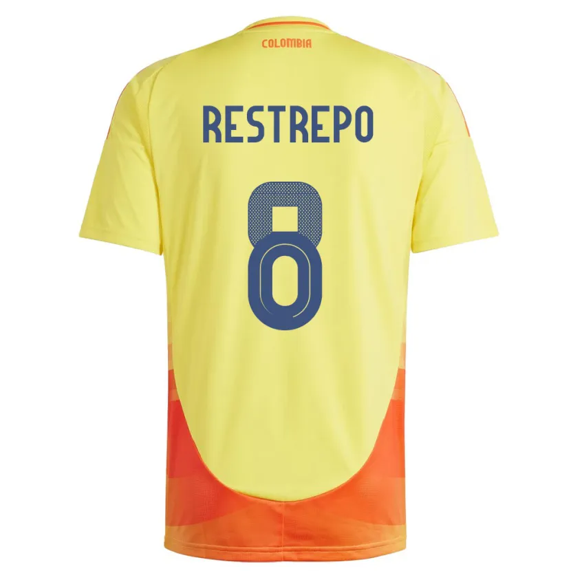 Danxen Kid Colombia Marcela Restrepo #8 Yellow Home Jersey 24-26 T-Shirt