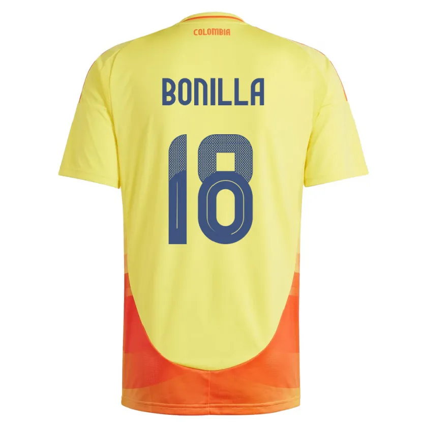 Danxen Kid Colombia Wendy Bonilla #18 Yellow Home Jersey 24-26 T-Shirt