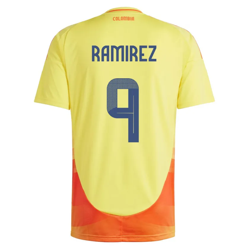 Danxen Kid Colombia Mayra Ramírez #9 Yellow Home Jersey 24-26 T-Shirt